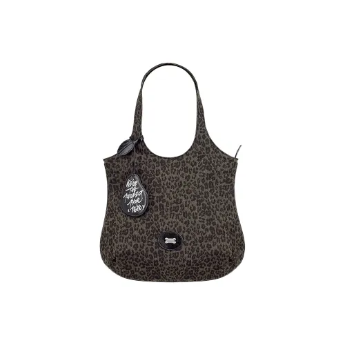 Great Dog and Black Horse Сумка Tote из смешанного хлопка плечевая сумка большая с принтом леопарда женская