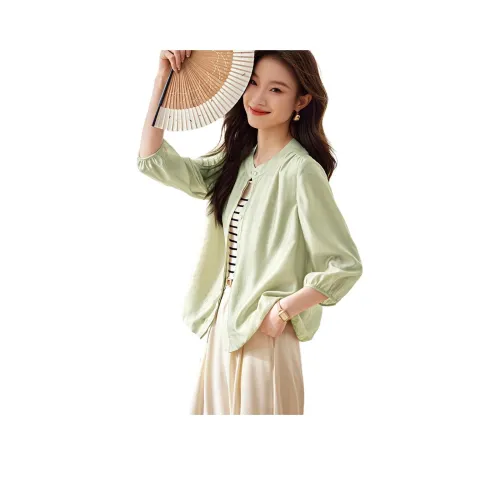 MOHANYIMEI Светло-зеленые Женские Куртки