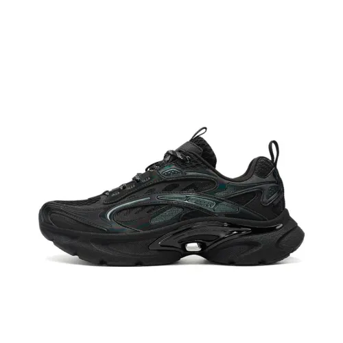 QIAODAN Dry Shock Absorbers Slip-Resistant Дышащий Низкий Топ Повседневная Обувь Мужская Черная