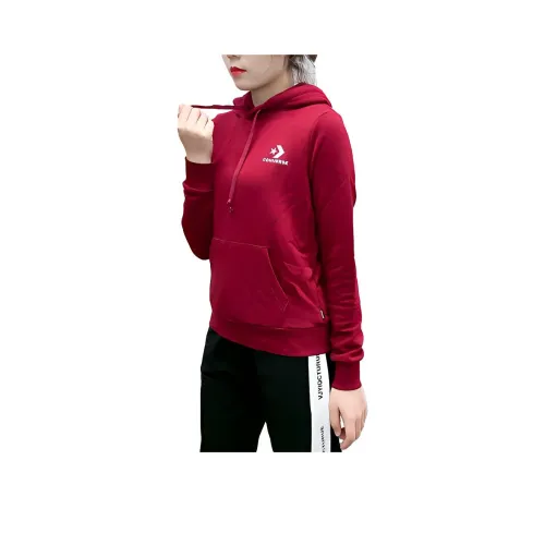 Converse Star Chevron Толстовка Женская Темно-Кирпично-Красная