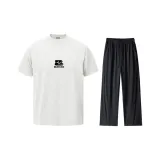 Белый, серый, топсайс, топ + черные штаны