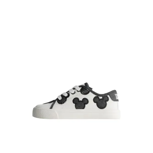 Disney x ZARA Устойчивые к истиранию низкие детские повседневные туфли Белый Черный для детей 3-7 лет