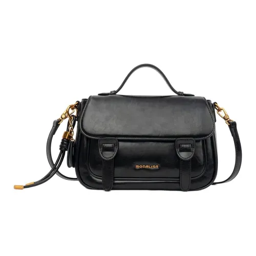 Monna Lisa Коровья кожа Маленькая квадратная сумка Сумка Женская Черная