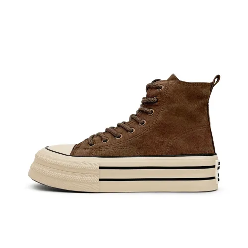 VASIBAEN Покрытие Амортизация Высокие Кеды Унисекс Темно-коричневый