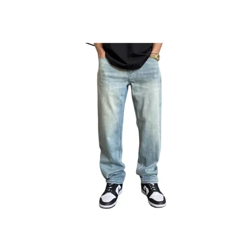 ZHANDASHUAI Сапфирово-зеленые унисекс джинсы