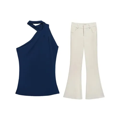 FLIM Топ + Джинсы Женские Повседневные Костюмы