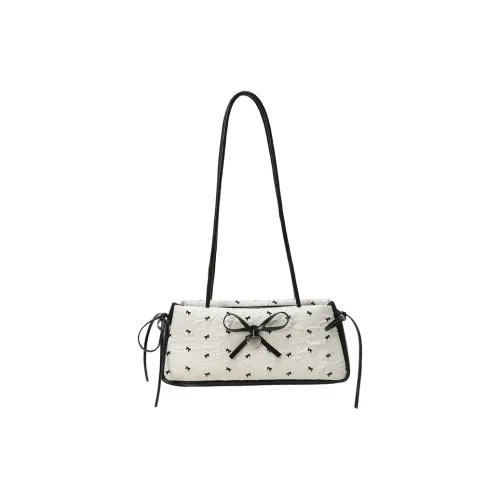 NOMK ПУ (полиуретан) с полиэстером сумка на плечо сумка через плечо стандартная женская белый розовый