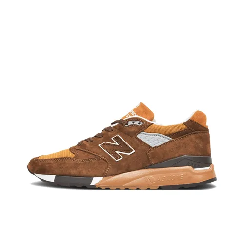 J. Crew x New Balance NB 998 Устойчивый к истиранию Низкий Топ Повседневные Беговые кроссовки Мужские Коричневые