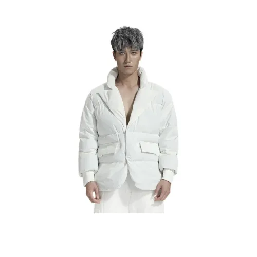 NORVINCY Outdoor Однотонный Versatile Cropped Two Button Down Cotton Down Jacket Unisex NORVINCY Outdoor Однотонный Универсальный Укороченный Два Кнопки Пуховая Куртка Унисекс