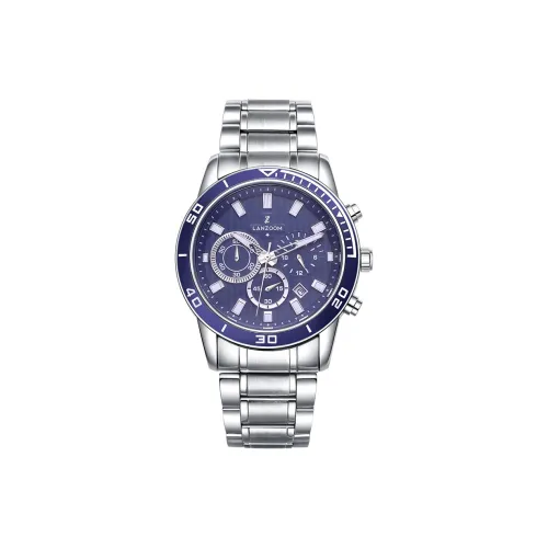 LANZOOM Сине-зеленый водонепроницаемый кварцевый механизм мужские часы с синим циферблатом