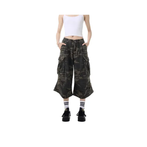 AN Шорты карго Женские Камуфляж