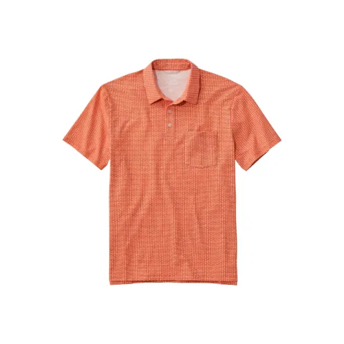 L.L.Bean Orange Мужская Рубашка Поло