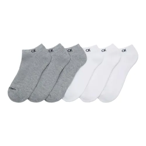 Calvin Klein 6 пар Серый 3 + Белый 3 Мужские носки