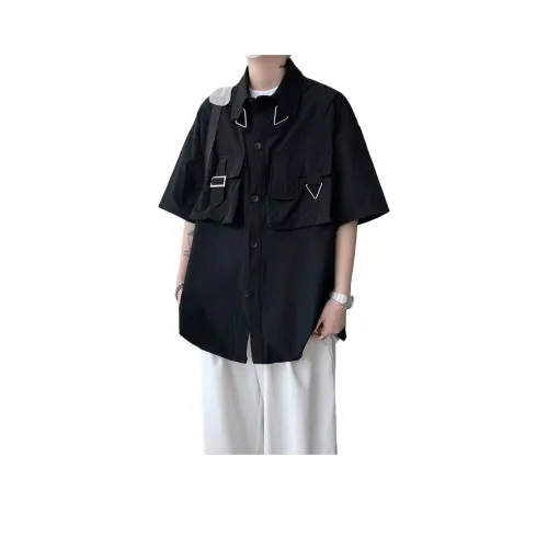 ZUOFEILI Черная унисекс рубашка