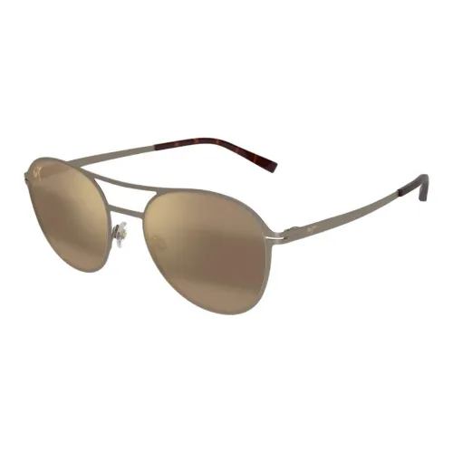 Maui Jim Металл Круглые Солнцезащитные очки Мужские Коричневые