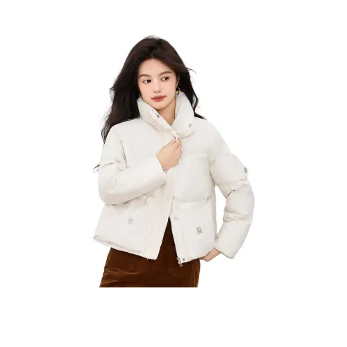 CARBAMMI Хлопковый пуховик женский цвет экрю