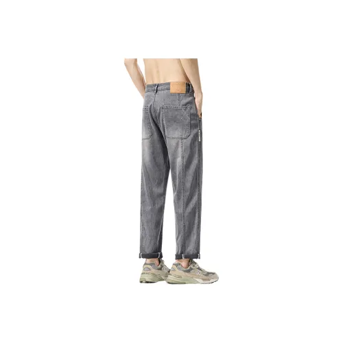 WilliamPOLO Современные серые джинсы унисекс