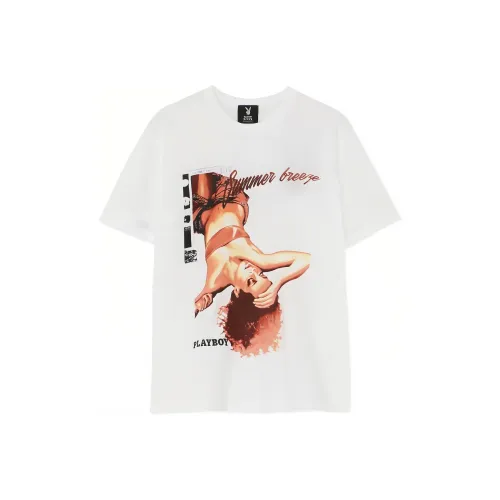 Yohji Yamamoto x PLAYBOY Коллаборация T-рубашка Мужская Белая