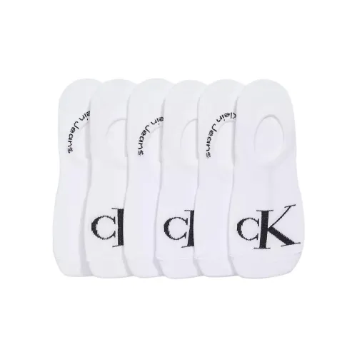 Calvin Klein 6 пар Белые Женские Носки No Show