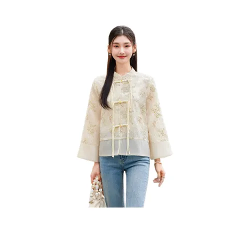 Like The Age Of Water Рубашка Женская Бежевая