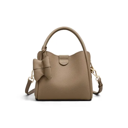 C°BANNER Коровья кожа Корзинка-сумка Сумка Средний Женские Слоновой серый Экрю