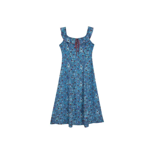 Vine Color Без рукавов Платье Женское