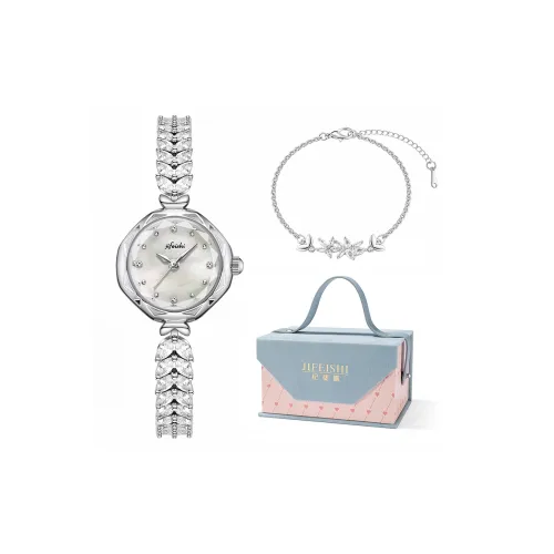 JIFEISHI Кварцевый механизм сплав ремешок женские часы жемчужная раковина цвет циферблат часов