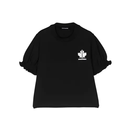 DSQUARED 2 T-рубашка Детская одежда Sport Edtn.07 Черная Детская