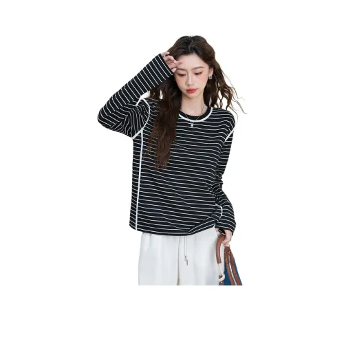 BALENO T-рубашка Осенняя Женская Черно-белая