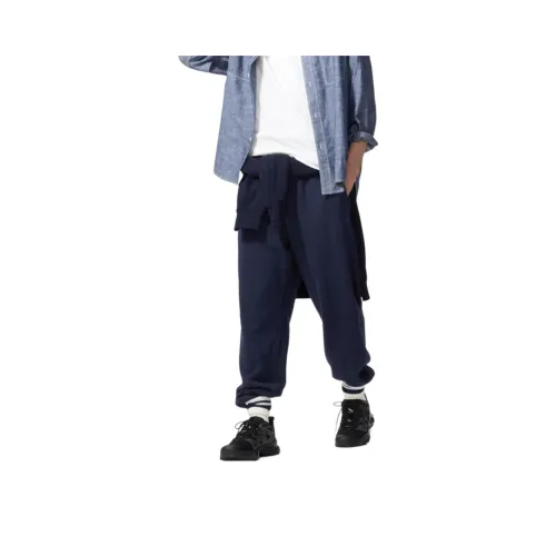 UNIQLO Темно-синие унисекс повседневные брюки