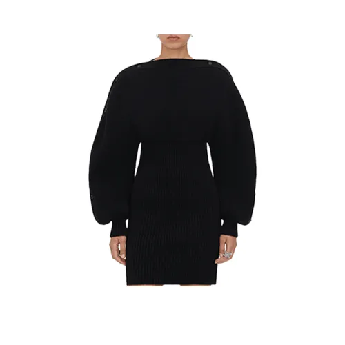 Bottega Veneta FW21 Длинное платье с длинными рукавами женское