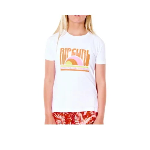 RIP CURL Белая школьная рубашка с коротким рукавом