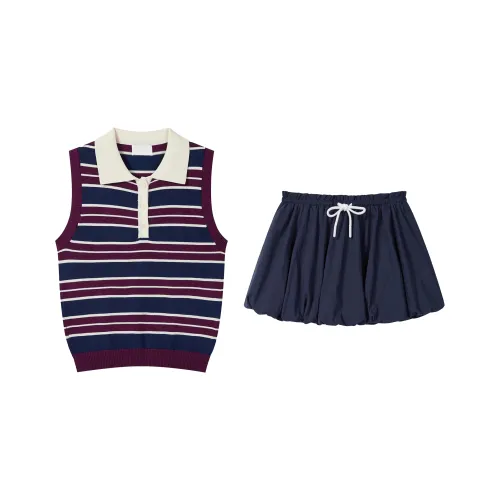 Pa33word Темно-синий Женские Комплекты с юбкой