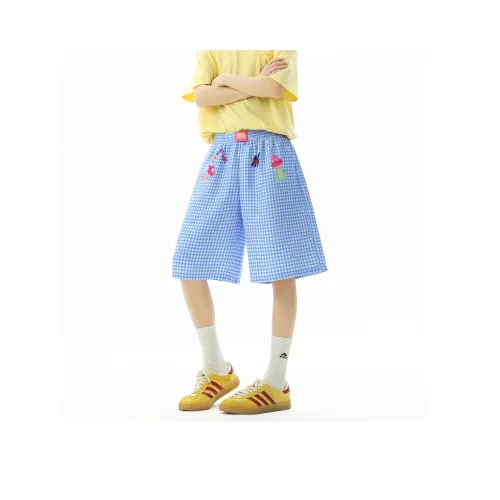 BWKA Синяя клетка Женские Повседневные шорты