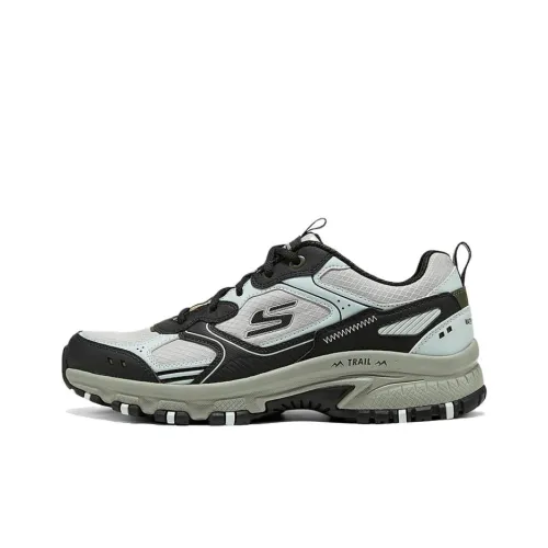 Skechers OUTDOOR MENS Амортизация Износостойкий Низкий Топ Альпинизм Походная обувь Мужская Черный Зеленый