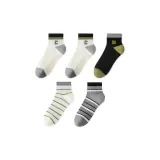 5 пар (2 белых с вышивкой + черная вышивка + белые полосы + серые полосы)