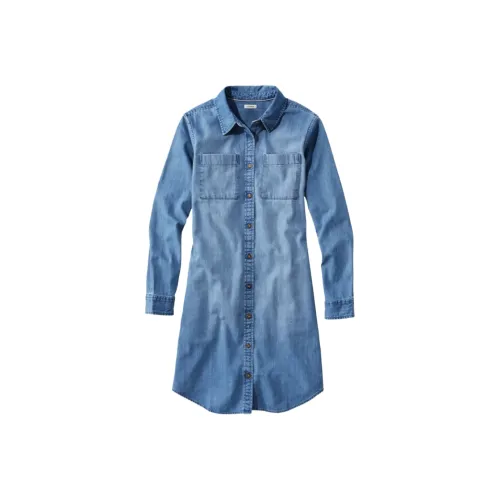 L.L.Bean Длинное платье с длинными рукавами женское