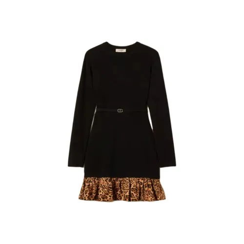 TWINSET Milano FW25 Длинное Платье с Длинными Рукавами Женское