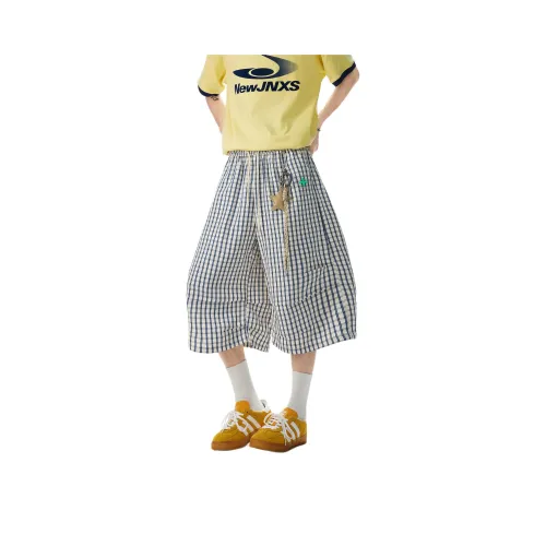 POSIYING Синяя клетка Унисекс Повседневные шорты