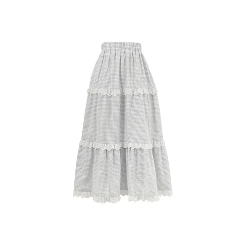 Snbl Серый Женские Повседневные Длинные Юбки