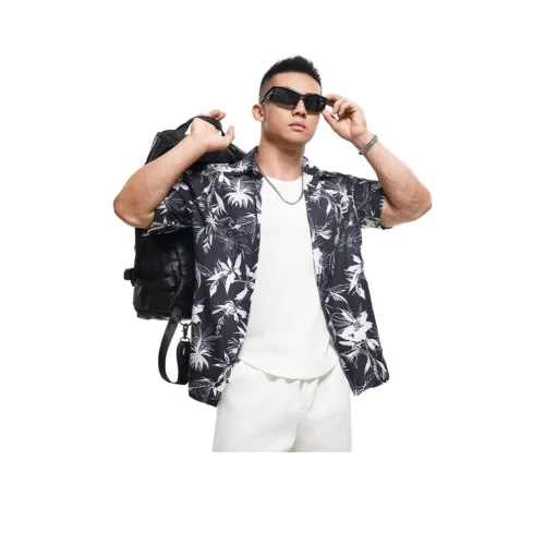 MOLIFANG Летняя рубашка T свободный крой мужская пляжная рубашка