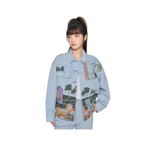 Lee Светло-синие Женские Джинсовые Куртки