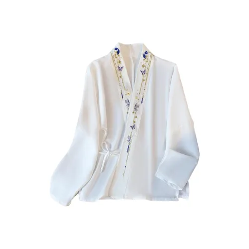 SIXUSICHOU Белые Женские Рубашки