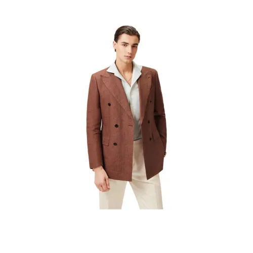 BY CREATIONS Бизнес-костюм мужской ржаво-красный