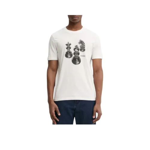 Hugo Boss Белая Мужская T-Рубашка