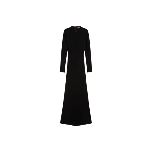 MaxMara Studio FW24 Длинное платье с длинными рукавами женское черное