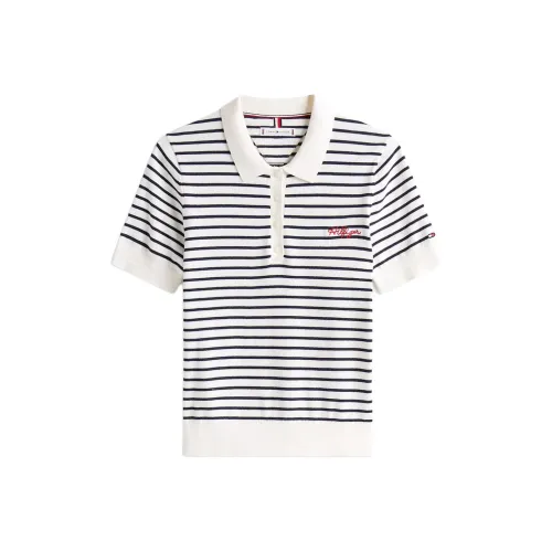 Tommy Hilfiger Сливочный Лепесток/Морская Синяя Полоска Женские Свитеры