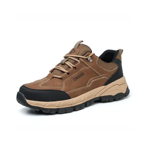 DINGGU Безопасность & Защитная обувь, низкий топ, коричнево-хаки, Qi, мужская