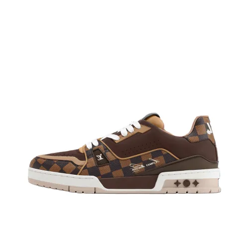 LOUIS VUITTON Кроссовки для скейтбординга Trainer Низкие Коричневые Мужские