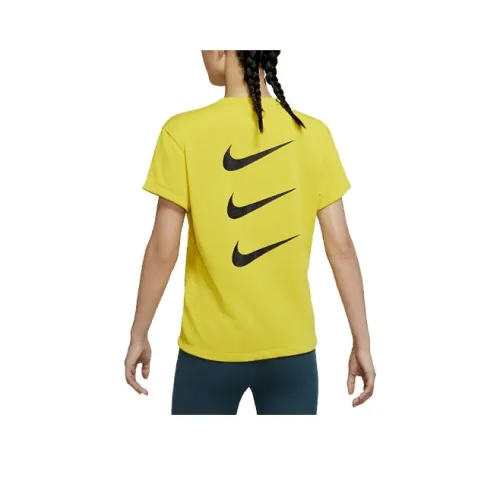 nike Dri Fit Желтый Женская беговая футболка